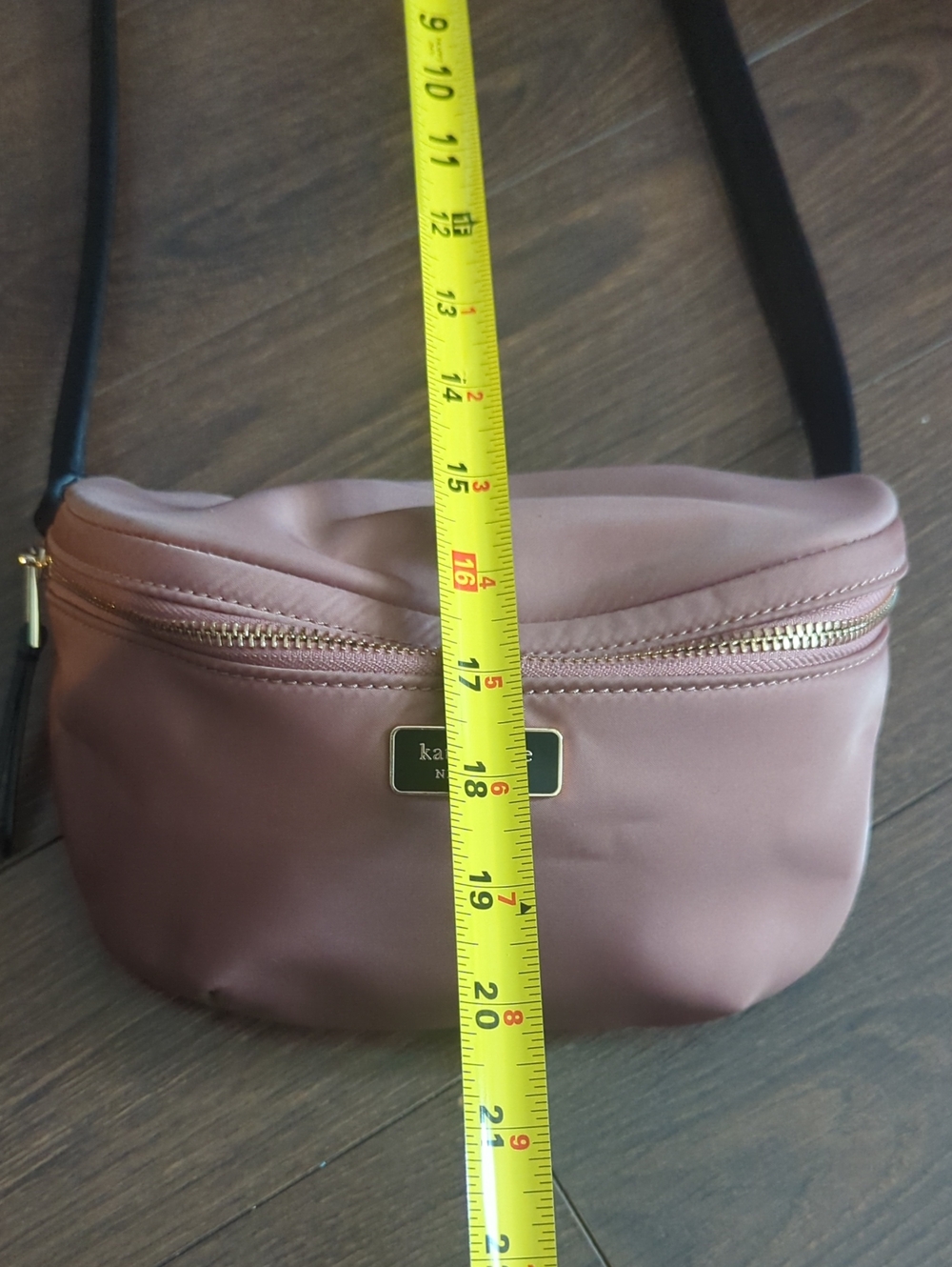 kate spade Dusty Mauve Mini Belt Bag with Black Strap - Picture 8 of 12